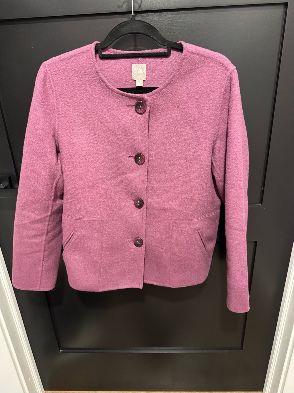 J. Jill Button-Front Wool-Blend Jacket